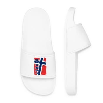 Drapeau national de la Norvège - Claquettes Femme - blanc - Devant