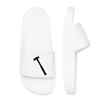 Ball hammer or dent hammer shadow image - Women’s Pool Sliders - white - Front