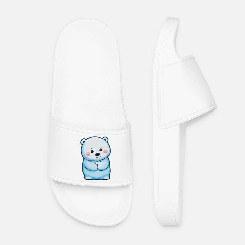 Totally cute polar bear - Women’s Pool Sliders - white