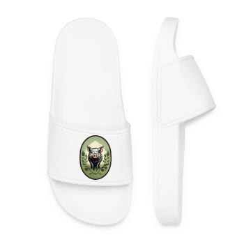 Cochon chanceux - Claquettes Femme - blanc - Devant