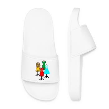 Manequins de mode pour femmes - Claquettes Femme - blanc - Devant