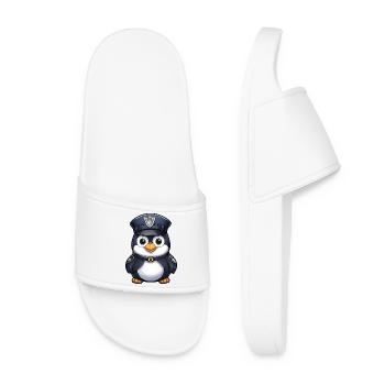 Pingouin policier - Claquettes Femme - blanc - Devant