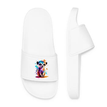 Meerkat Colorful - Meerkat from the Desert - Women’s Pool Sliders - white - Front