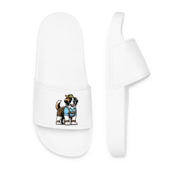 St. Bernard Dog Bavaria - Women’s Pool Sliders - white - Front