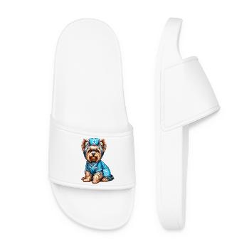 Yorkshire terrier nurse - Women’s Pool Sliders - white - Front