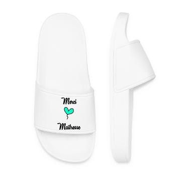 THANK YOU. THANKS. THANK YOU. ANNIVERSARY. BIRTH. - Women’s Pool Sliders - white - Front
