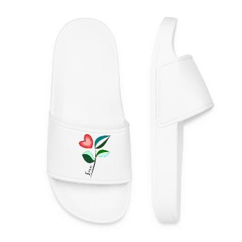 HEART. MOM. MOTHER'S DAY. HEART. FEAST - Women’s Pool Sliders - white - Front