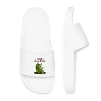 Hello Kindergarten - Women’s Pool Sliders - white - Front