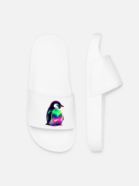 Pinguin - Frauen Badelatschen - Weiß