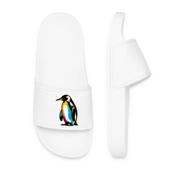 Pinguin - Frauen Badelatschen - Weiß - Vorne