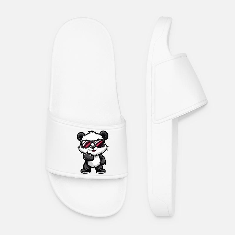 Panda Comic Cool - Women’s Pool Sliders - white