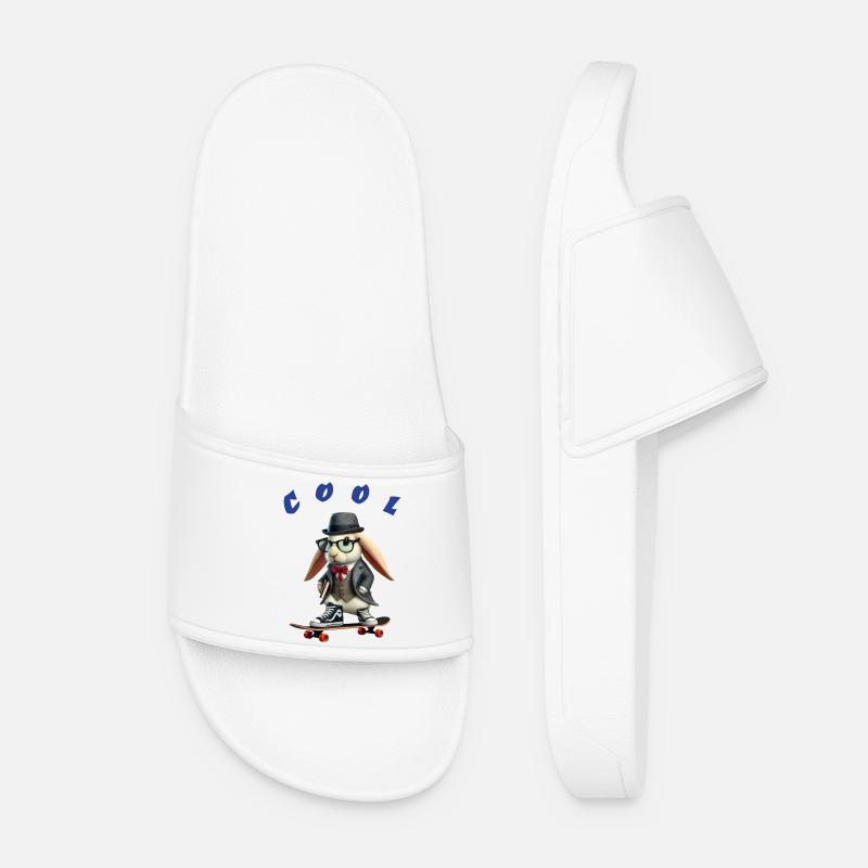 Cool rabbit - Women’s Pool Sliders - white