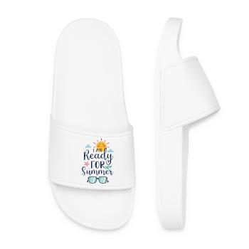 I am Ready for Summer - Women’s Pool Sliders - white - Front