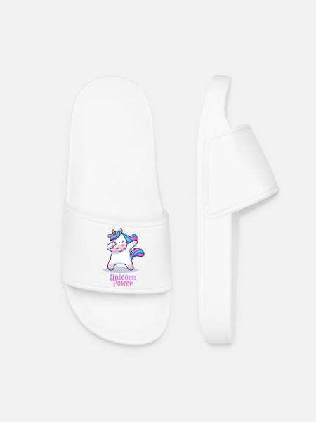 Unicorn Power - Women’s Pool Sliders - white