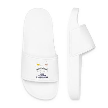 Art Naïf Hyères Loup Bergerie Plage - Claquettes Femme - blanc - Devant