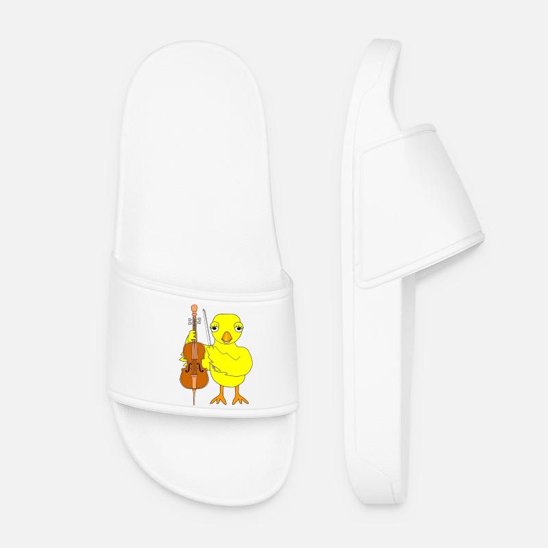 Violoncelle Poussin - Claquettes Femme - blanc