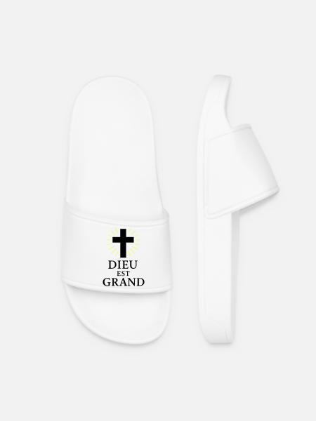 DIEU EST GRAND - Claquettes Femme - blanc