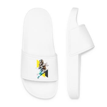 American Football Player USA America Sports Retro - Women’s Pool Sliders - white - Front