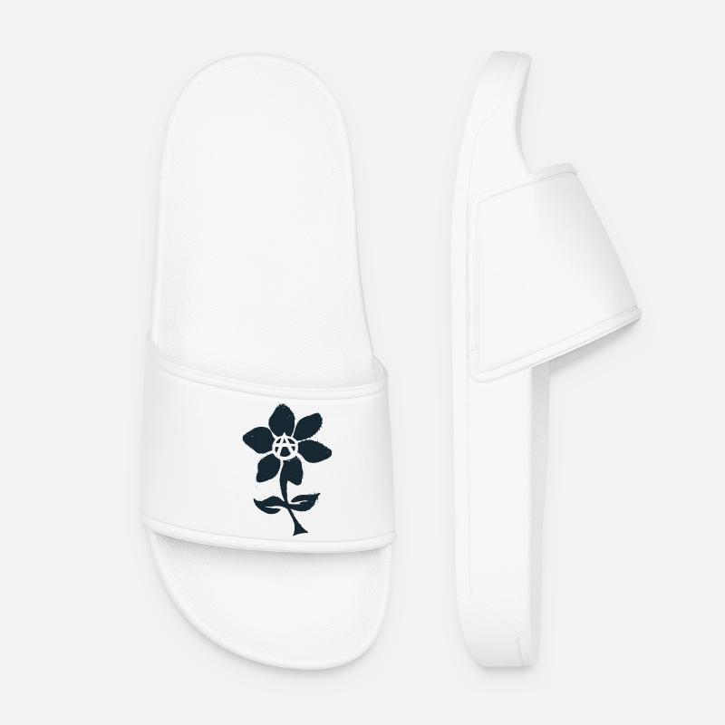 Flower of Anarchy - Women’s Pool Sliders - white