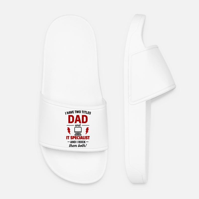 Papa und Informatiker – Ich rocke beide Titel - Frauen Badelatschen - Weiß