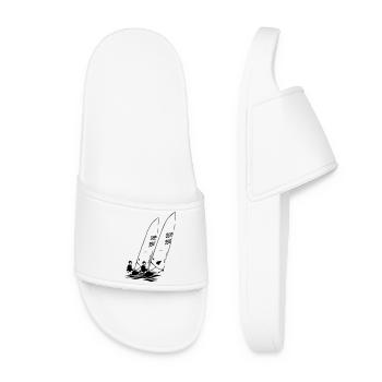 ILCA Laser Sailing dinghies sailboats in the regatta - Women’s Pool Sliders - white - Front