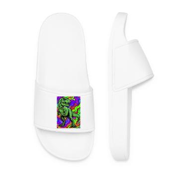 dinosaure - Claquettes Femme - blanc - Devant