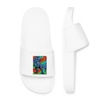 dinosaure - Claquettes Femme - blanc - Devant