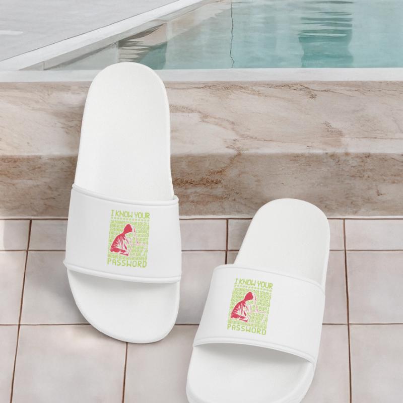 Hacker hackt Programmierer Linux Passwort Hacker Frauen Badelatschen