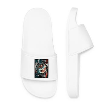 Yin et Yang cool - Claquettes Femme - blanc - Devant