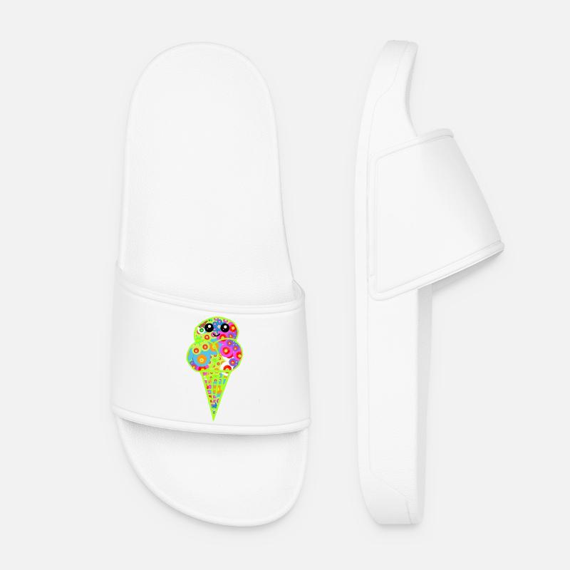 Retro Eis Vintage Kinder Kind 60er  - Women’s Pool Sliders - white