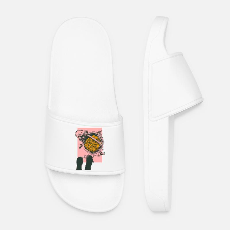 ON THE MUSHROOM FOREST - Women’s Pool Sliders - white