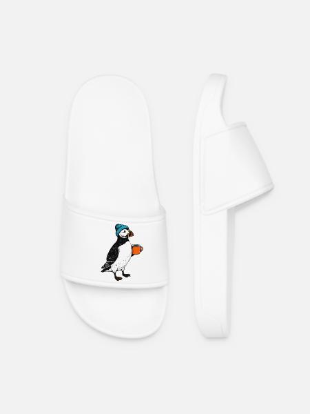 Kaffee Puffin - Frauen Badelatschen - Weiß