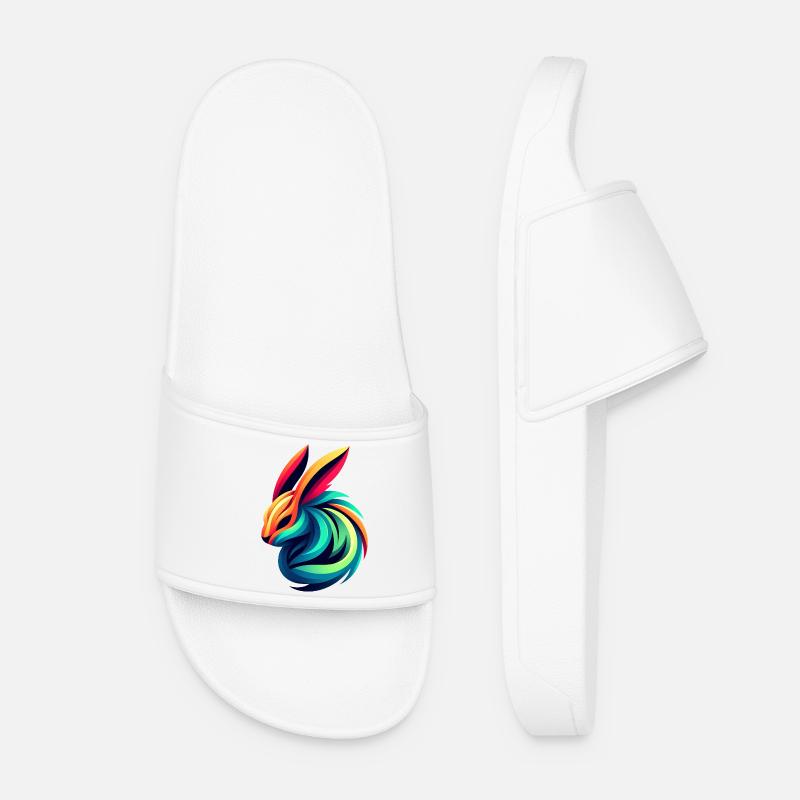 Lapin Couleur Éclatante - Claquettes Femme - blanc