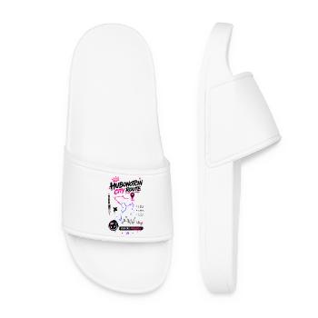 Hubonotchi Neon City Route Frequency - Women’s Pool Sliders - white - Front