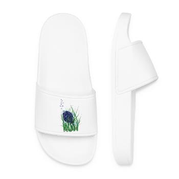 Poisson abstrait dans la conception sous-marine des herbiers marins - Claquettes Femme - blanc - Devant