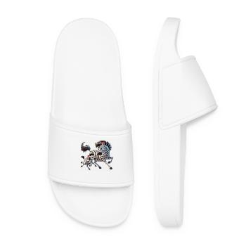 Zebra mother with child frolicking - Women’s Pool Sliders - white - Front