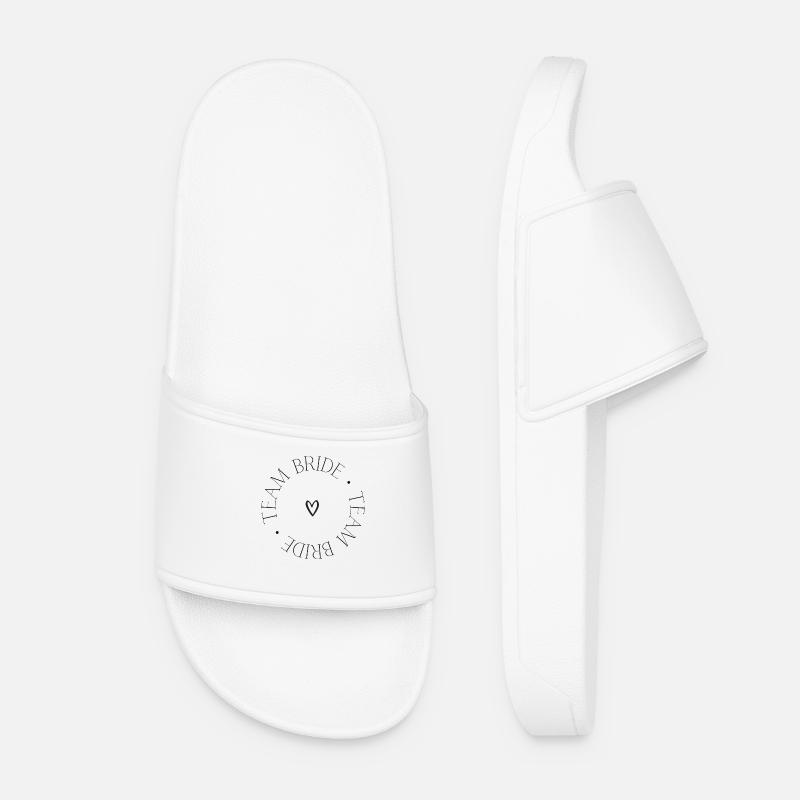 TEAM BRIDE round design - Frauen Badelatschen - Weiß