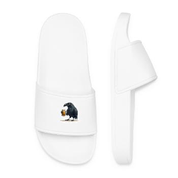 Raven Crow Bière Drôle - Claquettes Femme - blanc - Devant