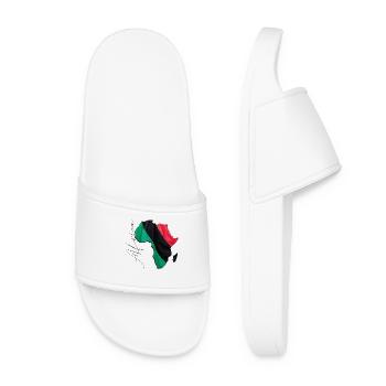 Drapeau panafricain sur la carte de l’Afrique FR - Claquettes Femme - blanc - Devant
