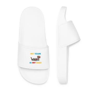My Team is my Boat - Women’s Pool Sliders - white - Front