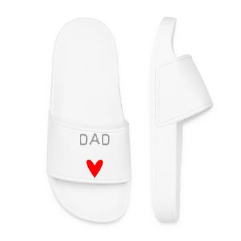FATHER'S DAY. HAPPY BIRTHDAY DAD. dad. Happy birthday - Women’s Pool Sliders - white - Front