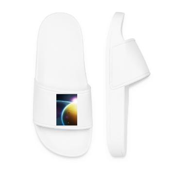 Space, Planets - Women’s Pool Sliders - white - Front