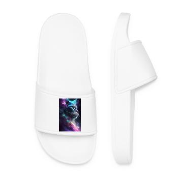 Chat dans l’espace - Claquettes Femme - blanc - Devant