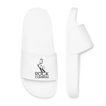 Rock Climbing Kletterer Symbol Kletterschuhe icon - Frauen Badelatschen - Weiß - Vorne