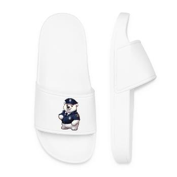 Police Ours Polaire - Claquettes Femme - blanc - Devant