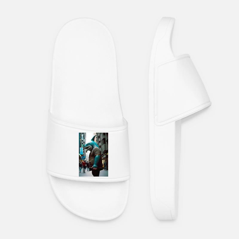 Anthropomorphic 04 - Women’s Pool Sliders - white