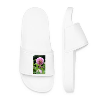 Dahlia rose rose fleur, fleur - Claquettes Femme - blanc - Devant