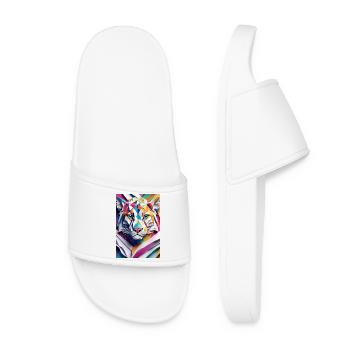 Léopard des neiges mystique : Gardien des sommets - Claquettes Femme - blanc - Devant