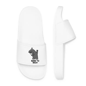 Born to Rock Rhinoceros - Women’s Pool Sliders - white - Front