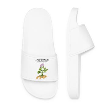 Growing Tree Motif - Women’s Pool Sliders - white - Front